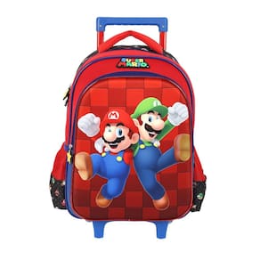 Mochila de Rodinhas Sem Alça Luxcel Super Mário Preto