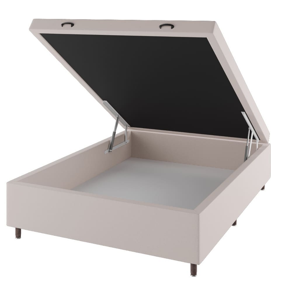 BASE BOX BAU CASAL CAIRO (43X138x188CM) TURKEY CREME - CASA GIULIA