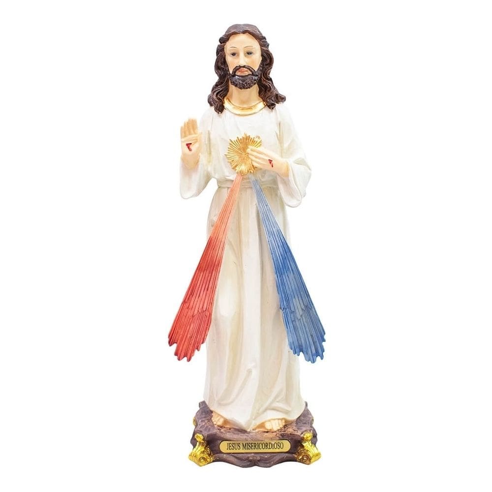 Imagem Enfeite Resina Jesus Cristo Misericordioso 31cm