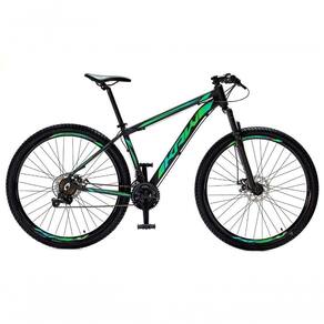 Bicicleta Aro 29 Krw Alumínio 24 Vel Freio A Disco Suspensão Dianteira S1 15.5 Preto-Verde