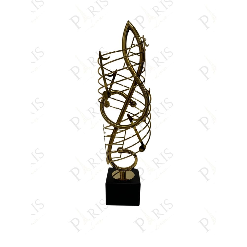 Peça Decorativa Nota Musical em Metal Dourado 36cm 14677-PL