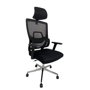 Cadeira de Escritório Presidente Ergonômica Tela Mash Reclinável NR17 - Preta