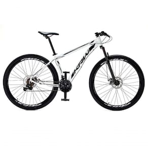 Bicicleta Aro 29 Krw Alumínio 24 Vel Freio A Disco Suspensão Dianteira S1 15.5 Branco-Preto