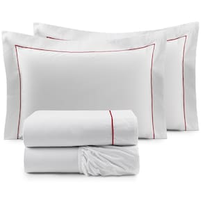 Jogo de Lençol Cama Solteiro 100% Algodão Percal 200 Fios 3 peças Glass Clean