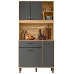 Armário de Cozinha Erva Doce 90cm 4 Portas 1 Gaveta Nicioli