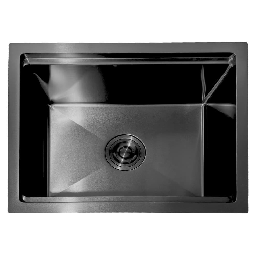 Cuba Inox Preta Support Cozinha Sobrepor Ou Embutir 50x40cm