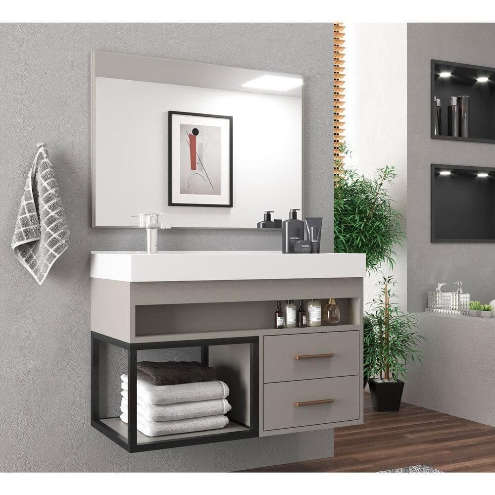 Gabinete Banheiro Cuba E Espelheira 80Cm MultimóveisVcr10071