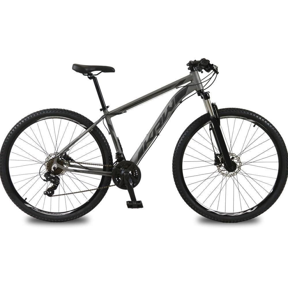 Bicicleta Aro 29 Krw Alumínio 27 Vel Freio Hidráulico Suspensão Dianteira S8 15.5 Grafite-Preto