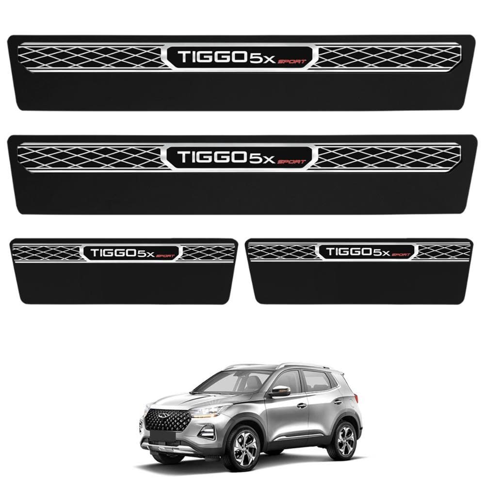 Jogo de Soleira Premium Tiggo 5x Sport 2019 a 2025 Elegance 4 Portas