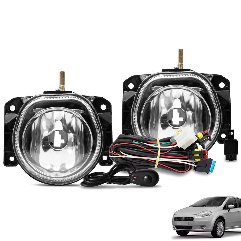 Kit Farol de Milha Punto Idea Stilo 2008 a 2016 Botão Alternativo