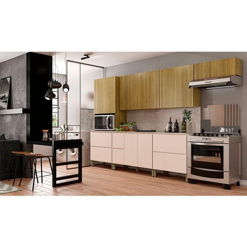 Cozinha Modulada Ambiente Art 8 Peças Freijó Vanilla Riscatto – Kits Paraná