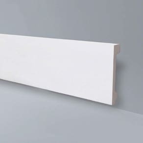 Kit com 15 Barras Rodapé Gart de Poliestireno Wb20 18mmx20cm Metro Linear 7,32m Branco
