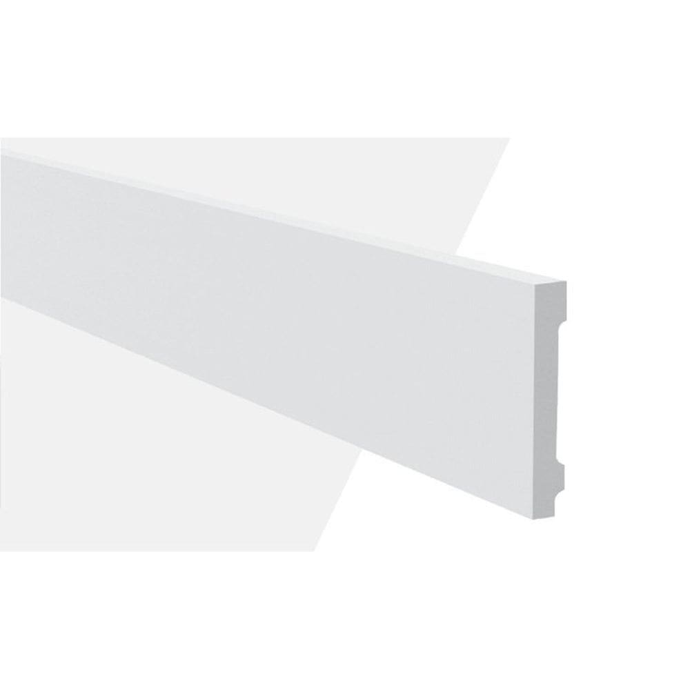 Kit com 3 Barras Rodapé Gart de Poliestireno Wb11 18mmx11cm Metro Linear  7,32m Branco