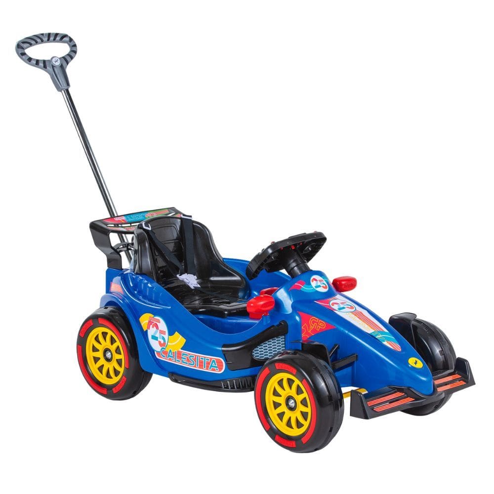 Carrinho De Passeio E Pedal Infantil F25 Azul - Calesita