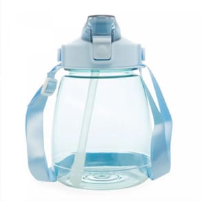 Garrafa P/ Água com Adesivo e Alça Dupla Azul 1200ml - Lyor