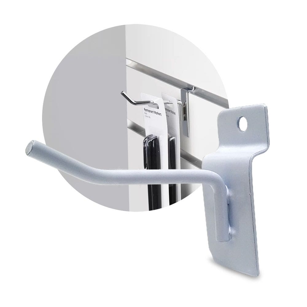 Gancho Painel Canaletado 10cm com 30 Unidades Expositor Capinha Celular Ferramentas Loja Comércio