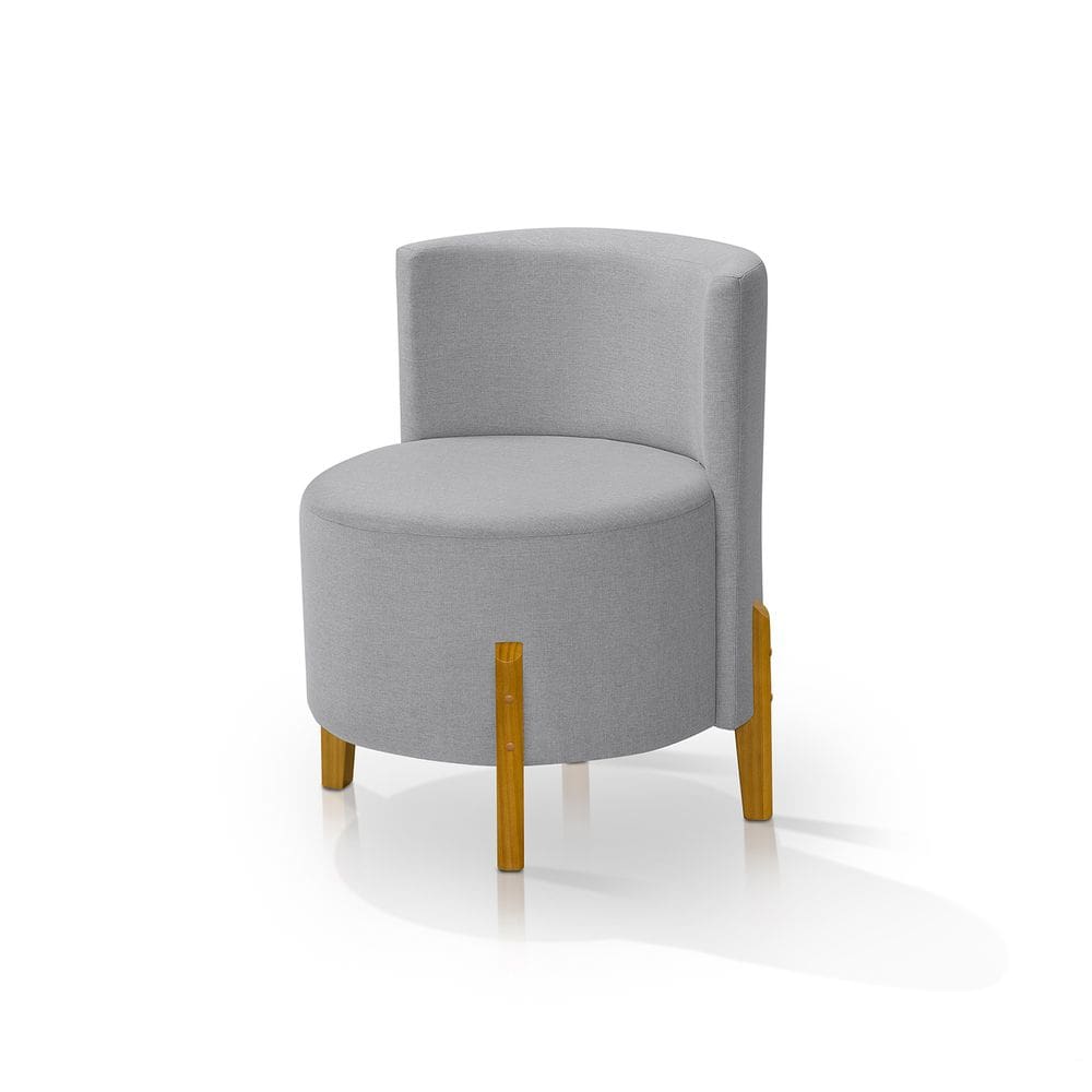 Kit 2 Poltronas Verona Orgânica Retro Cinza Claro Redenobre