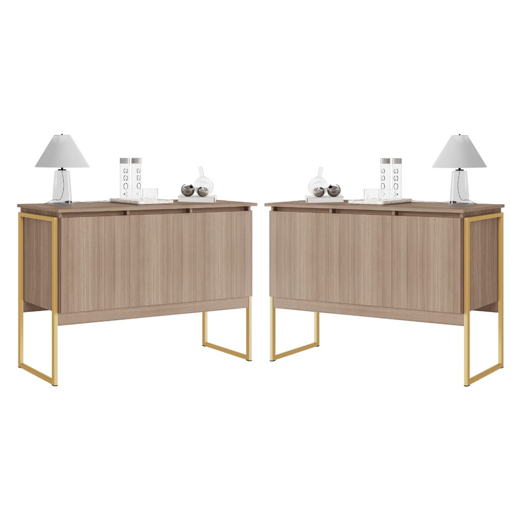 Conjunto de Buffets Industriais Milão Montana Dourado