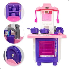 Cozinha De Brinquedo Faz De Conta Kit Infantil Com 12 Acessórios