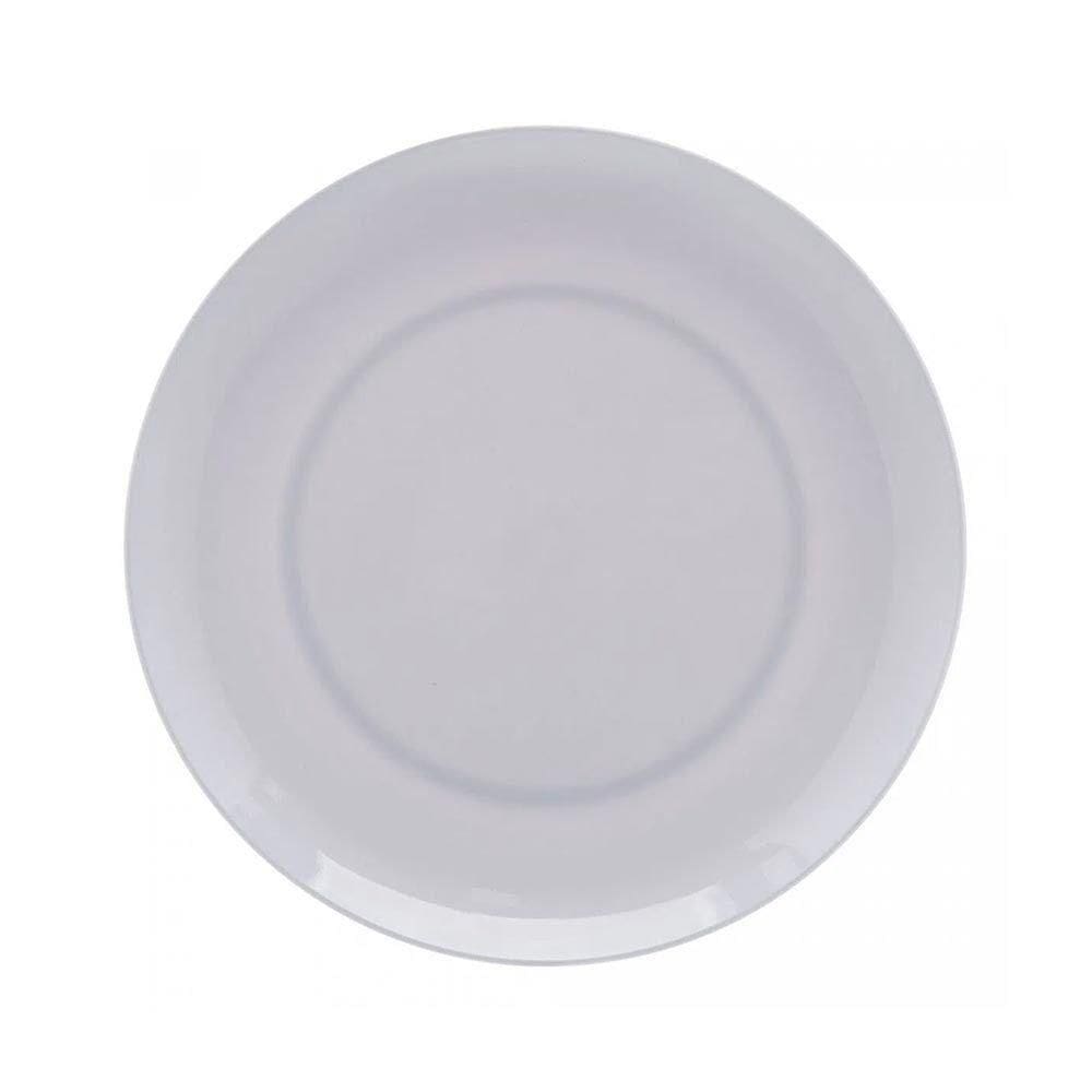 Prato Raso 25,5cm Milão Branco Plástico Melamina Lyor