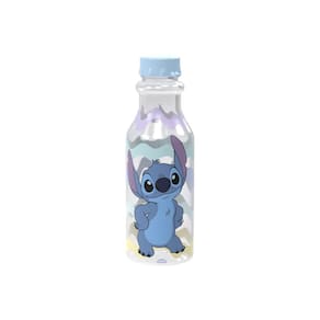 Garrafa Plástica Personagem Disney Stitch Estilo Retro 500ml - Plasútil