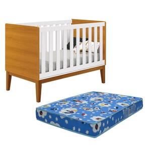 Berço Mini Cama Classic Pés Amadeirado com Colchão D18 - Reller Móveis
