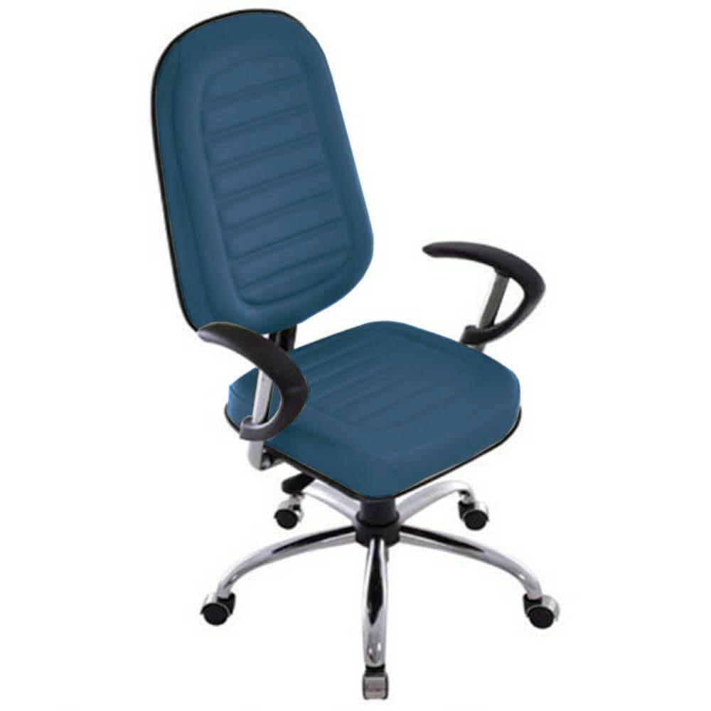 Cadeira para Escritório Presidente Gomada Linha Blenda Azul