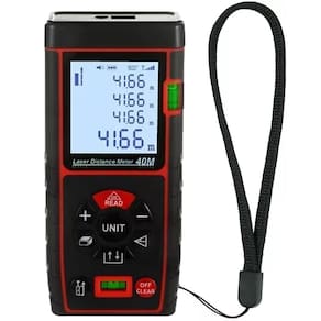 Trena Laser Digital 40 Metros Alta Precisao Profissional Medidor Distancia Calculo de Area Volume In Polegadas