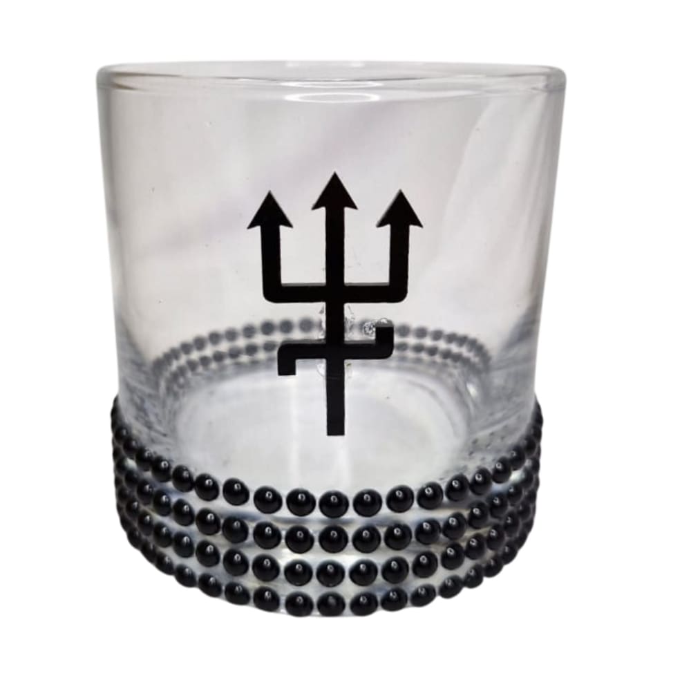 Copo Whisky Exu Tridente Preto 300 ml