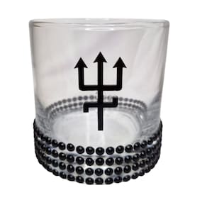 Copo Whisky Exu Tridente Preto 300 ml