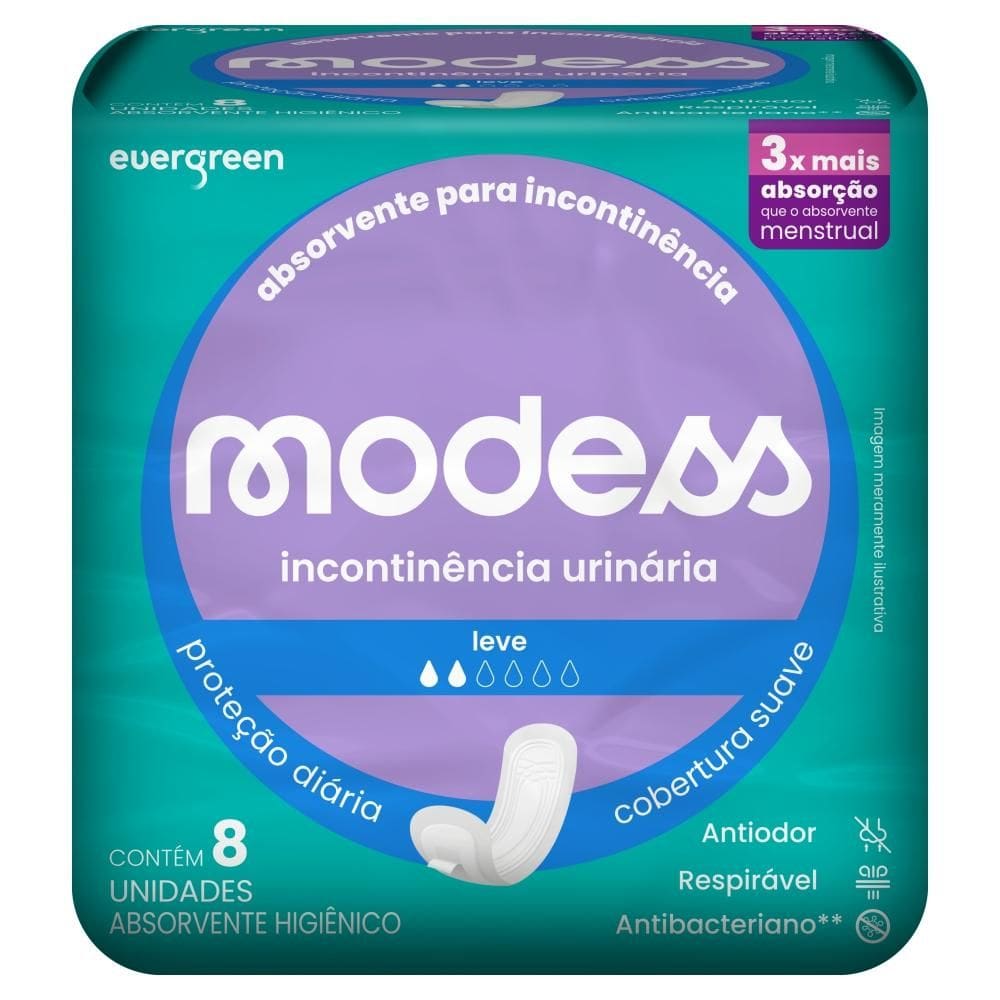 Absorvente Modess Incontinência Leve 8un