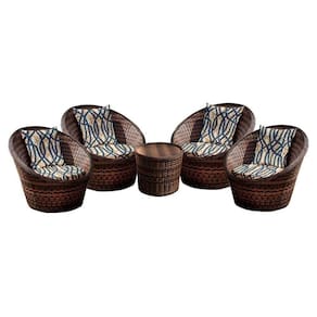 Conjunto De Poltronas Bola 4 Poltronas + 1 Mesa Centro