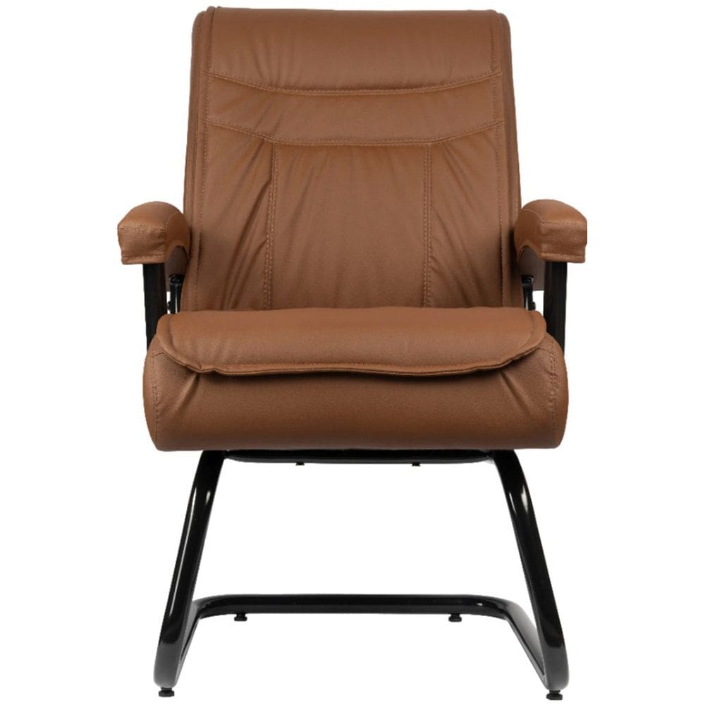 Cadeira Interlocutor para Escritório com Mola Ensacada Marrom