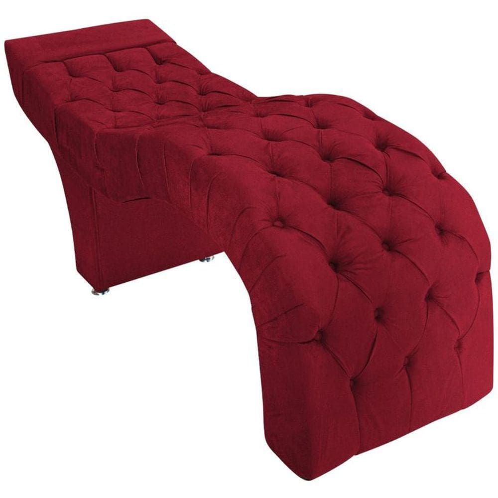 Maca Estética Estofada Capitonê Para Cílios E Sobrancelhas - Vermelho