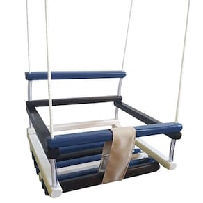 Balanço Gangorra Infantil Madeira 35x35 Azul Suporta 80kg