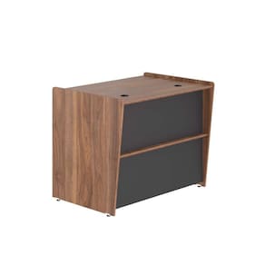 Mesa De Atendimento 1.36 Verdu Noce Preto