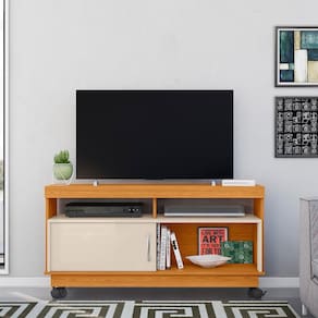 Home Theater Artur para TV de até 50 polegadas - Cinamomo / Off White - Madetec