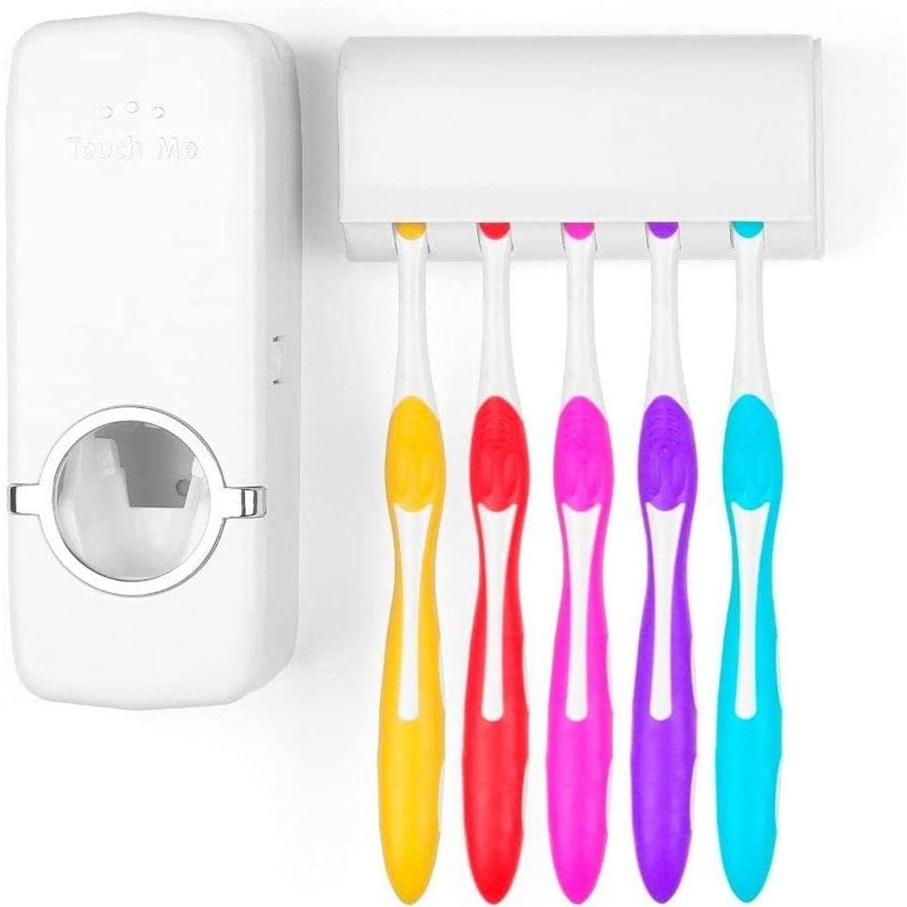 Dispenser De Creme Dental C/porta Escovas Branco