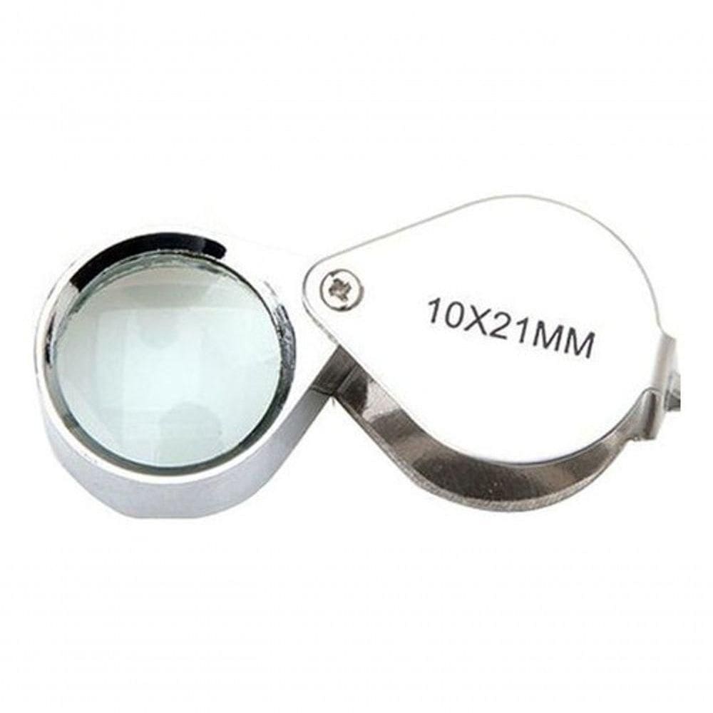 10 Mini Lupa 10X 21Mm Inox Relojoeiro Joalheiro Gota De Mão