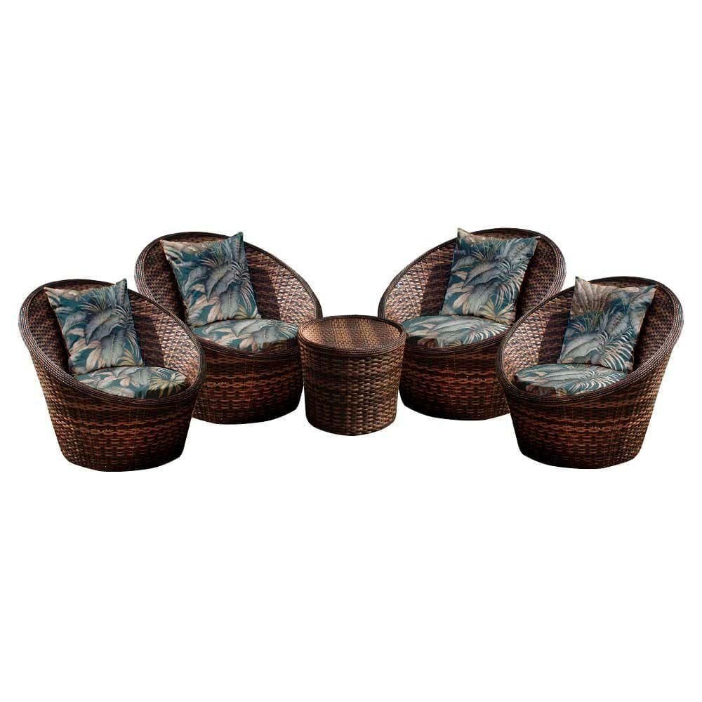 Conjunto De 4 Poltronas Bola + 1 Mesa Centro Palmares