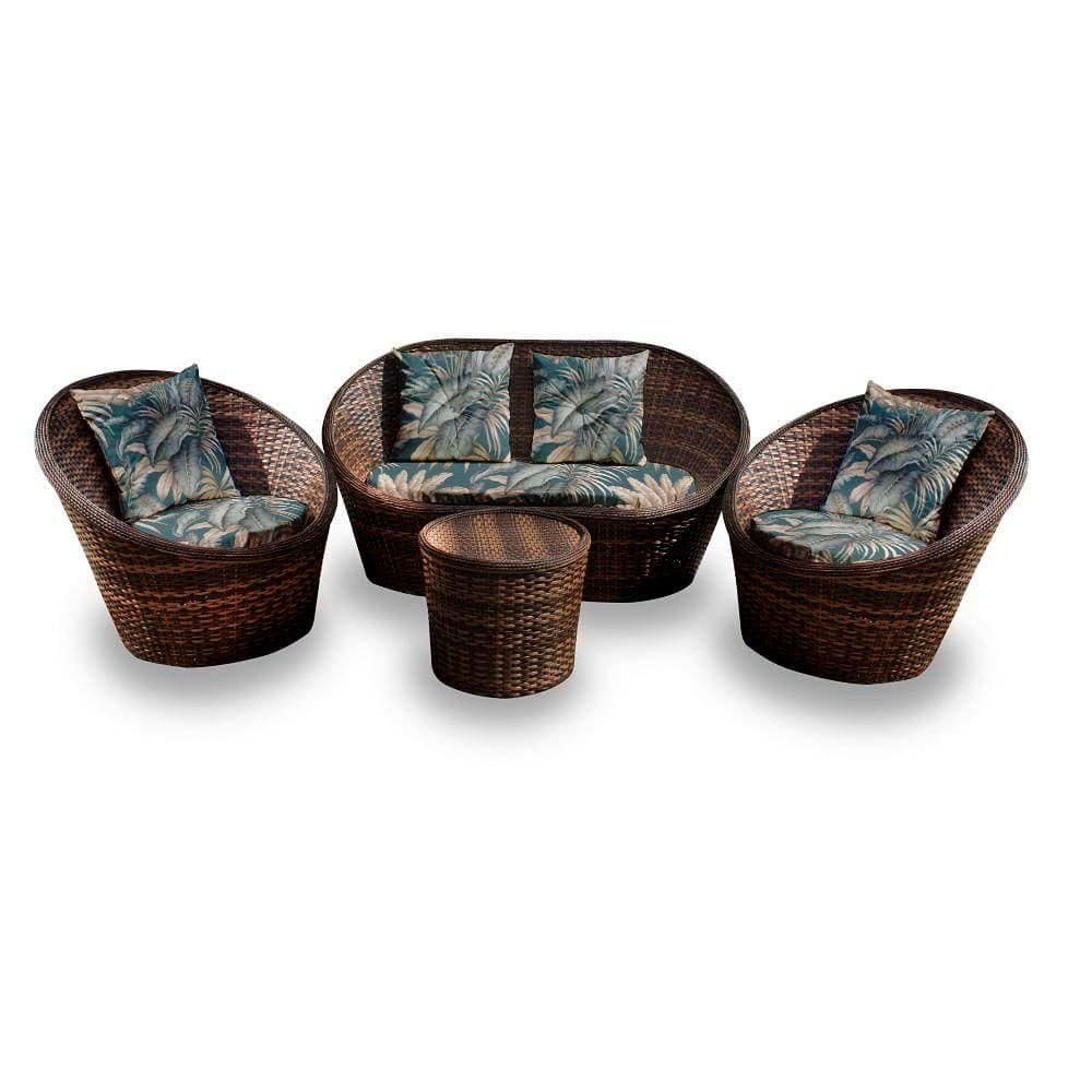 Conjunto De Sofá Bola 1 Sofá + 2 Poltronas + 1 Mesa Centro