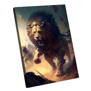 Quadro Leão Gladiador -- Br Artes