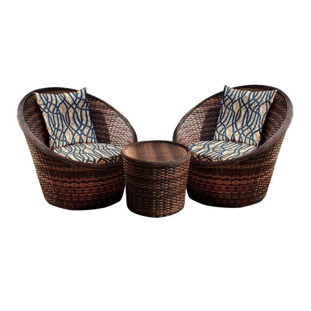 Conjunto De Poltronas Bola 2 Poltronas + 1 Mesa Centro