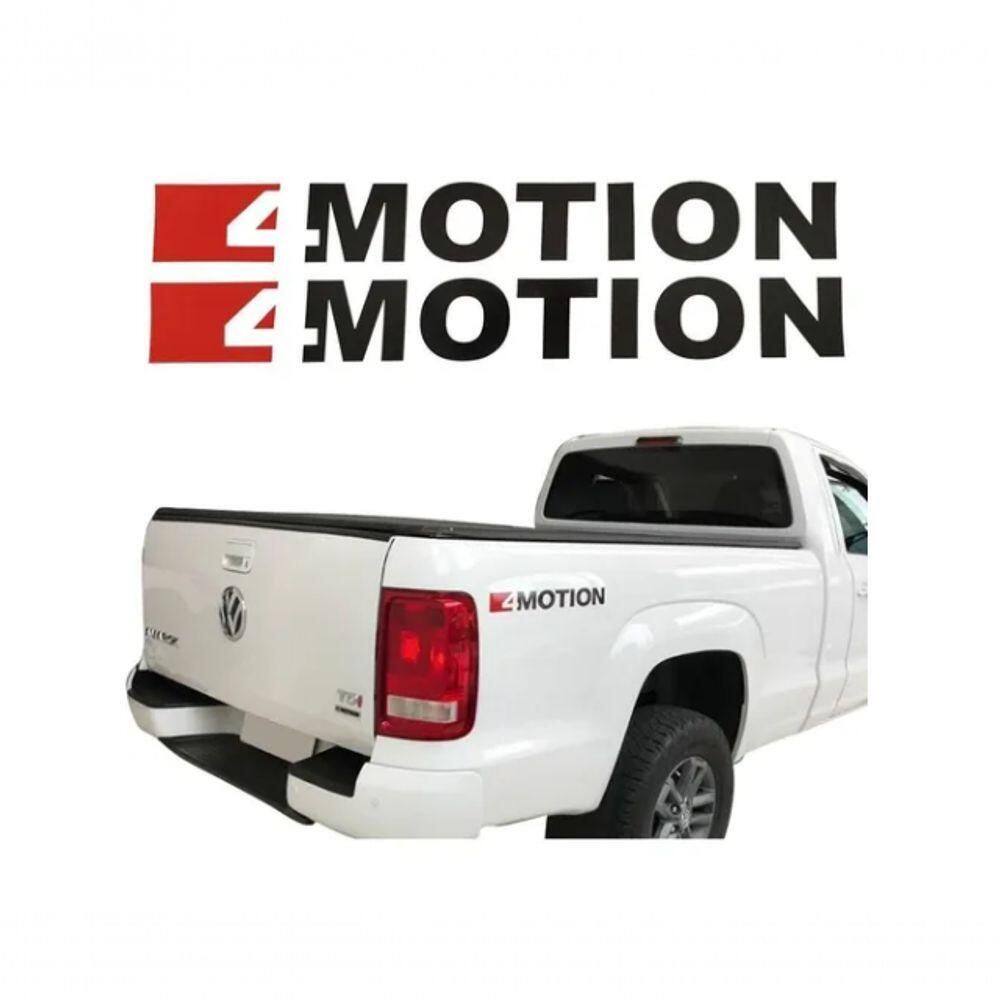 Par Adesivo Emblema 4Motion Amarok 2017 Preto Vermelho