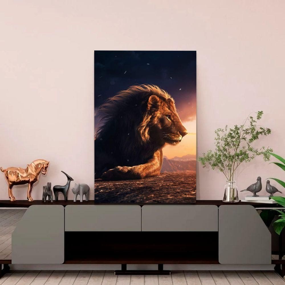 Quadro Leão Pleno -- Br Artes