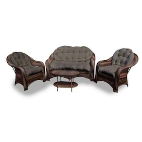 Conjunto De Sofá 1 Sofá + 2 Poltronas + 1 Mesa Centro Fendi