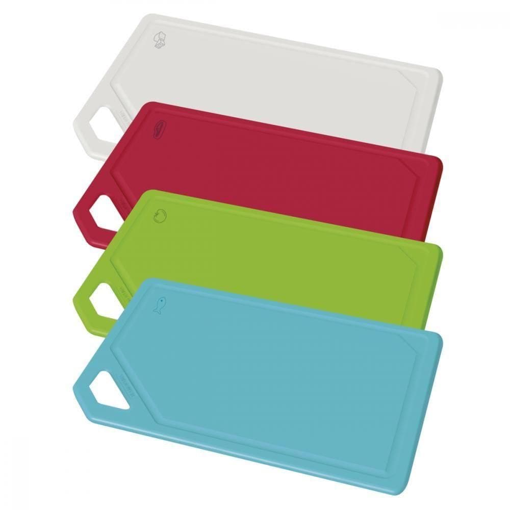 Conj De Tábuas De Corte Tramontina Mixcolor Com Suporte 5Pçs