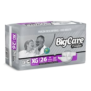 Fralda Geriátrica Severa EG Big Care c/26un até 155cm de cintura