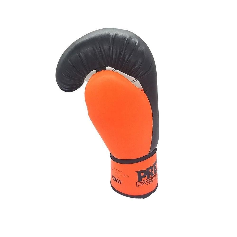 Kit Boxe Luva 12Oz Bucal E Bandagem Laranja Fluorescente