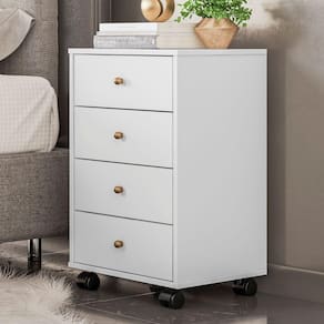 Mesa De Cabeceira 4 Gavetas Selte Branco